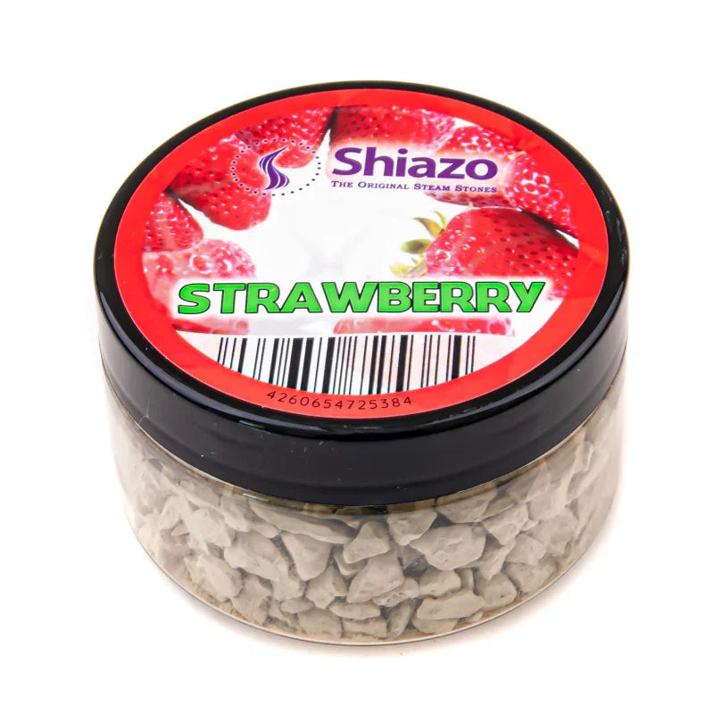Shiazo Steam Stones Strawberry 100gr - aardbei shisha dampsteentjes zonder nicotine in hersluitbaar potje