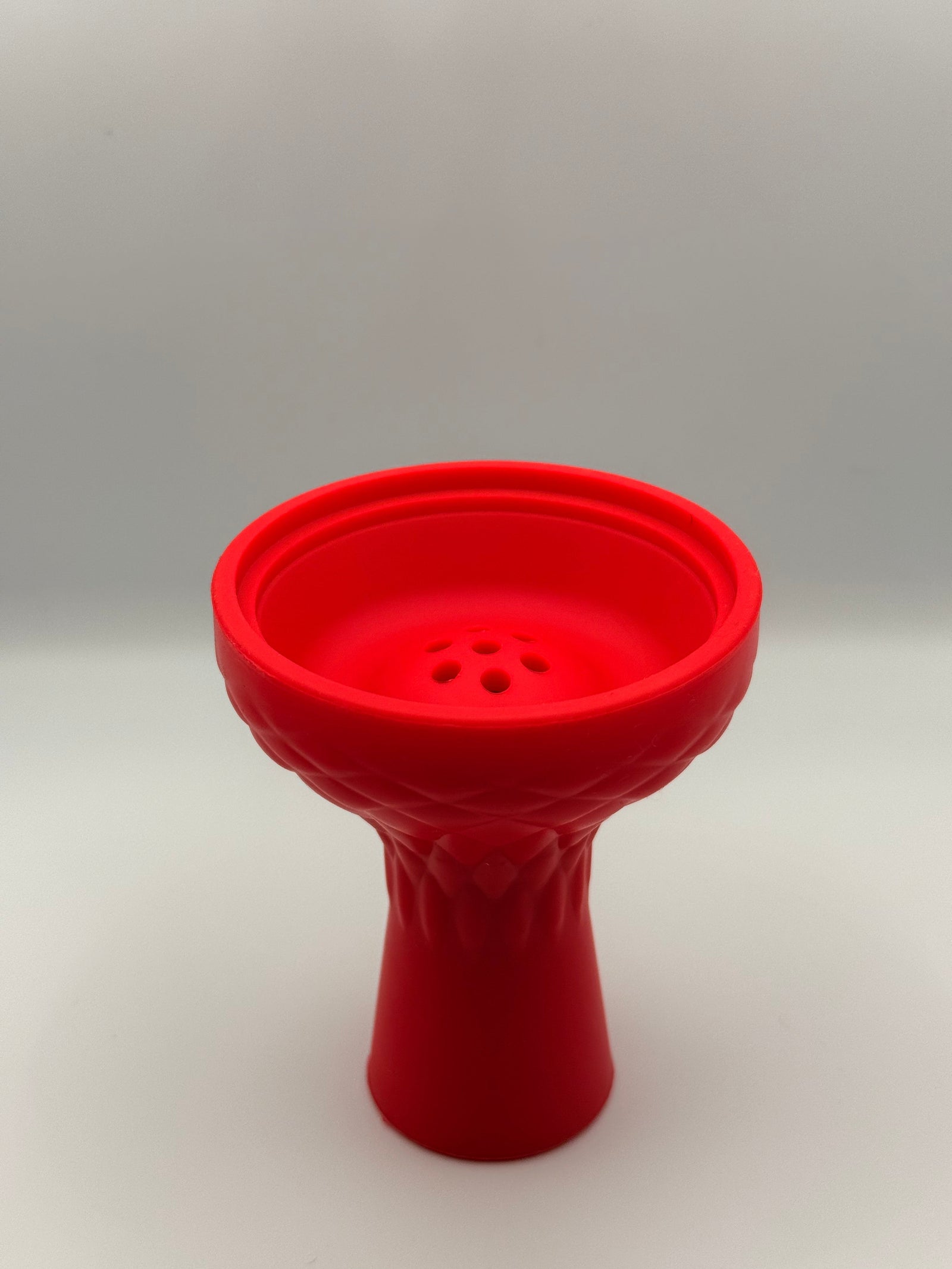 Siliconen shisha tabakskop in blauw met reliefpatroon