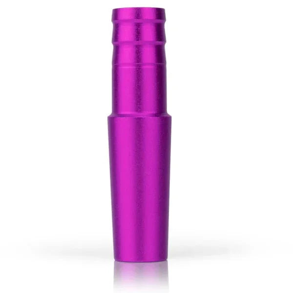 Siliconen slang connector adapter roze, roestvrij stalen shisha slang tussenstuk