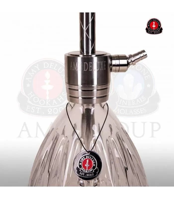 Siliconen waterpijp slang en aluminium shisha mondstuk van de Amy Deluxe Signature S
