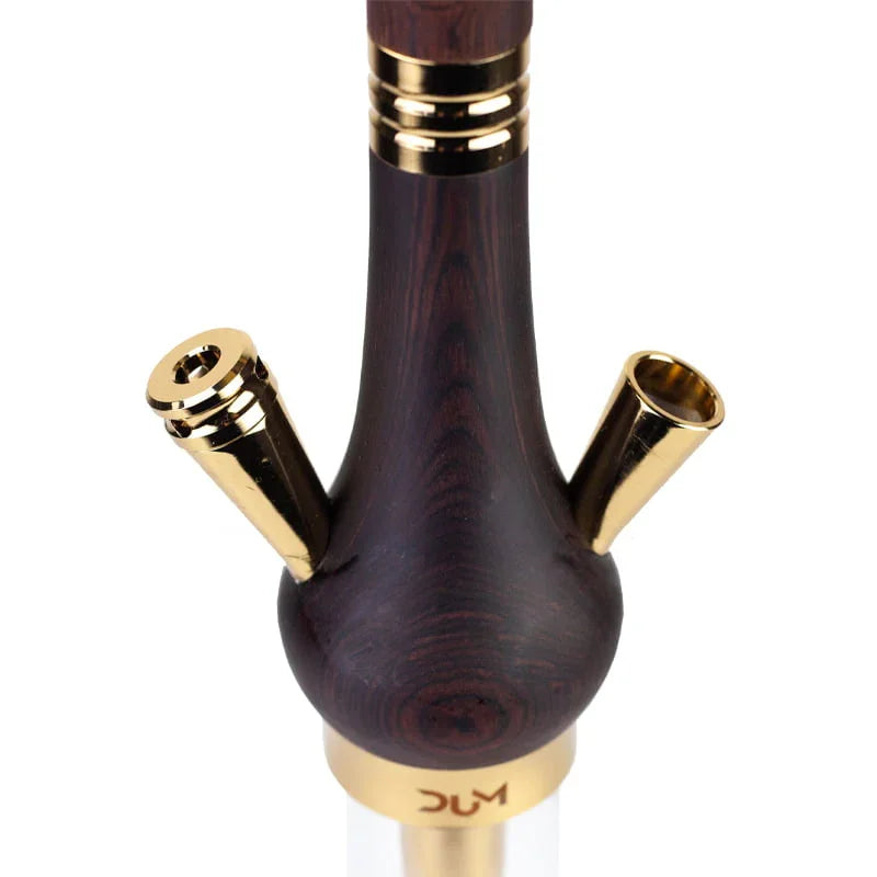 Slangadapter van de Dum SS18 Majesty Wood waterpijp in roestvrij staal