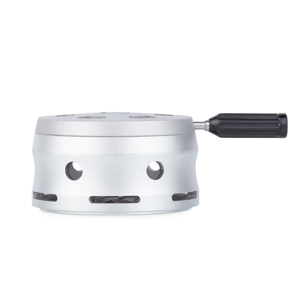 Smokah HMD 2.0 Mat Zilver aluminium shisha accessoire met matte afwerking, zijaanzicht