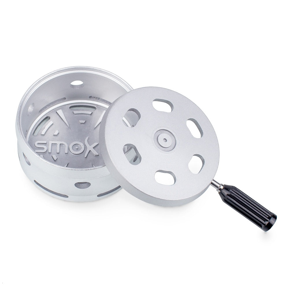 Smokah HMD 2.0 Mat Zilver heat management device voor shisha en waterpijp tabakskop, bovenaanzicht