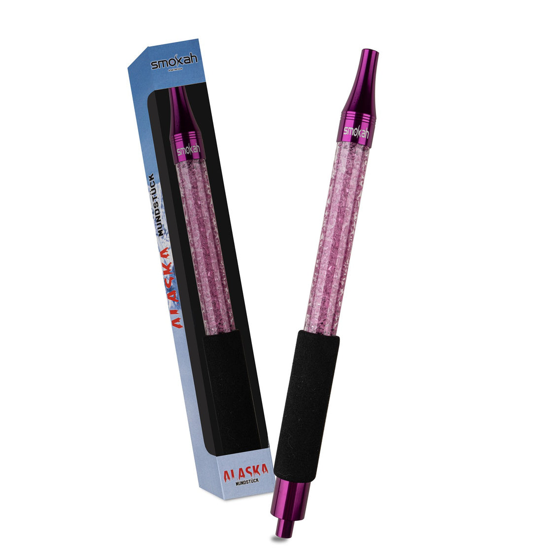 Smokah Ice Mondstuk Alaska Purple - shisha koelmondstuk met metallic paarse afwerking en foam grip
