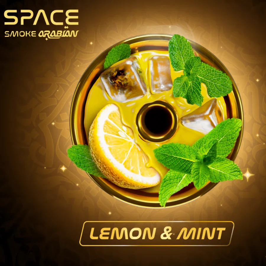Space Smoke Arabian Lemon Mint pasta aangebracht in een waterpijp tabakskop
