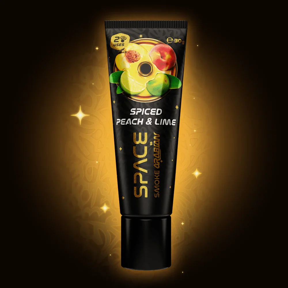 Space Smoke Arabian Spiced Peach Lime kruidige perzik limoen smaak detail