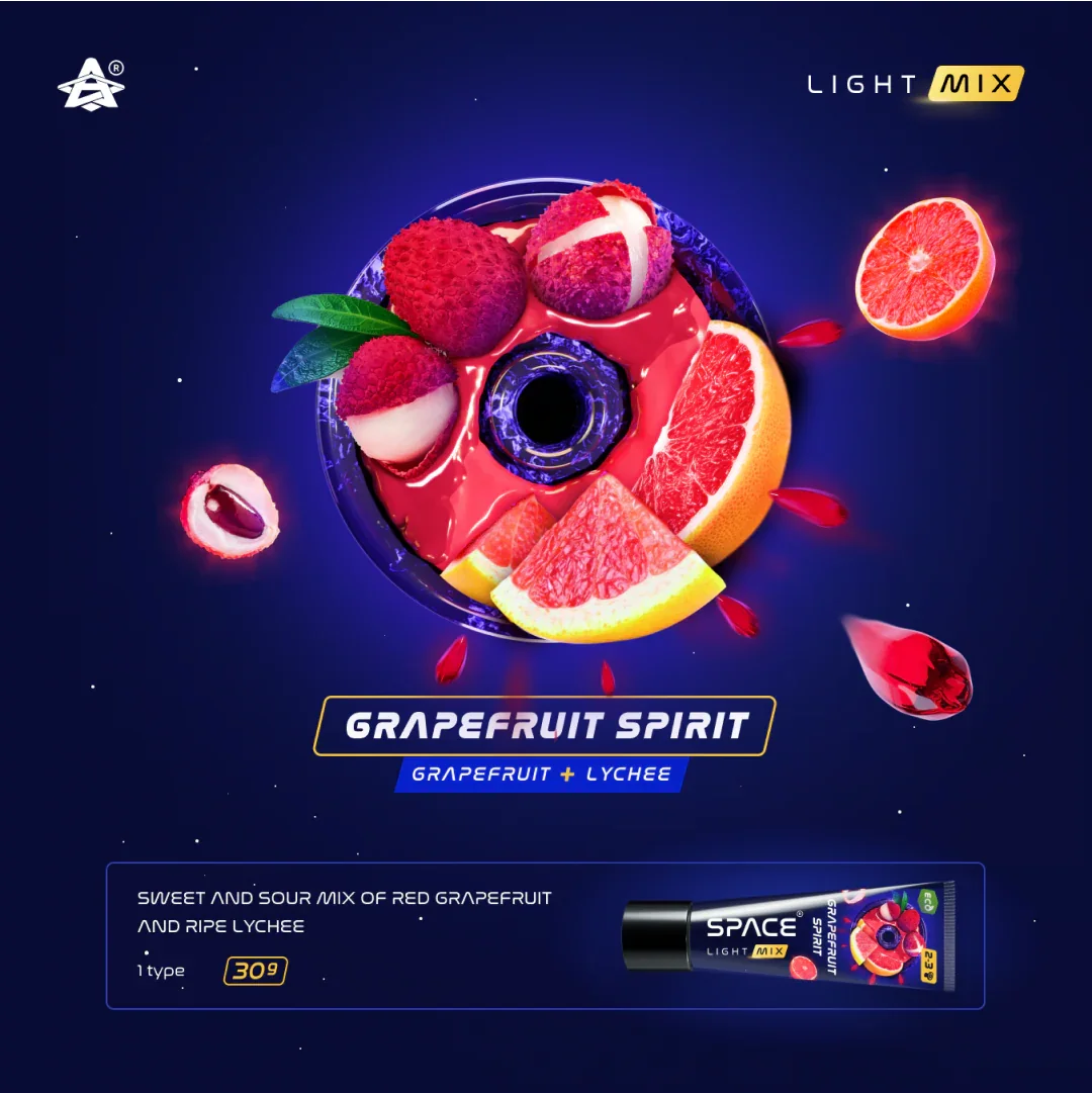 Space Smoke Grapefruit Spirit pasta in waterpijp tabakskop - frisse fruitige shisha smaak