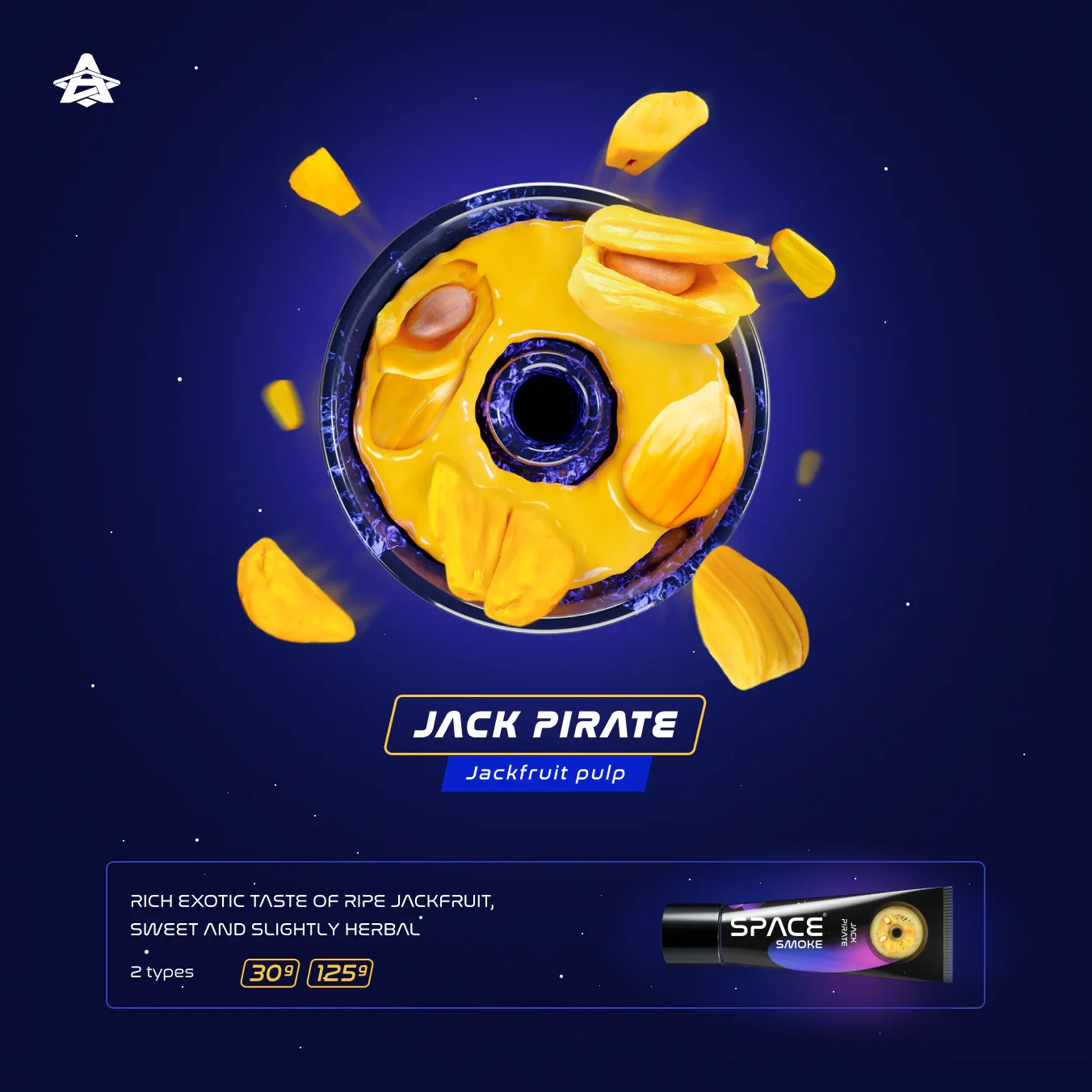 Space Smoke Jack Pirate Basic Line 125gr smaak flavour shisha tabaksvrije pasta waterpijp