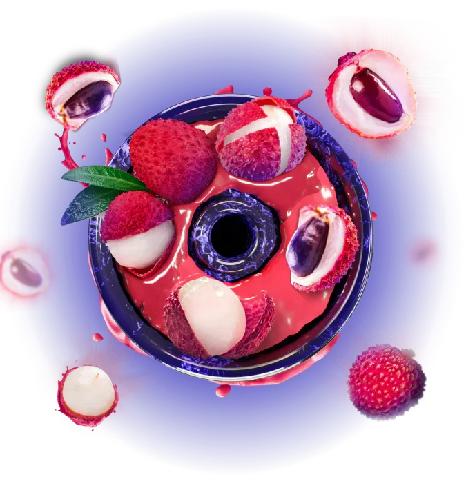 Space Smoke Lychee King Basic Line tubes naast elkaar - shisha pasta smaken overzicht