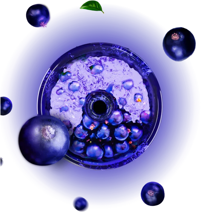 Space Smoke Moon BlackCurrant Basic Line shisha pasta in tube naast tabakskop - waterpijp smaak