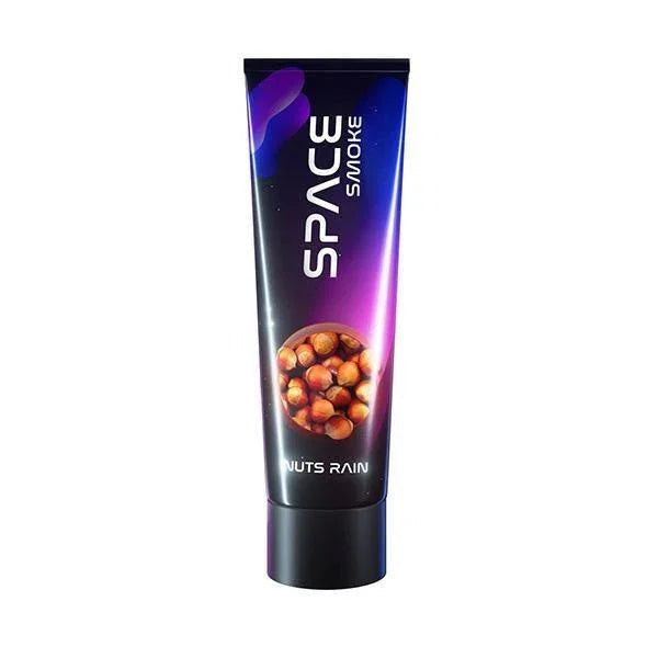 Space Smoke Nuts Rain 125gr tabaksvrije shisha pasta met notenmix en Nutella smaak in tube