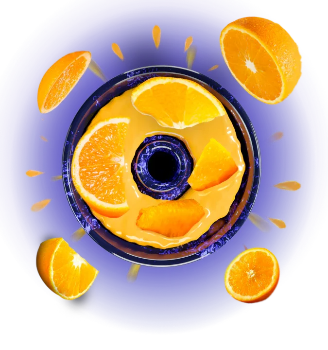 Space Smoke Orange Clouds en Berry Slurm Basic Line shisha pasta tubes naast elkaar