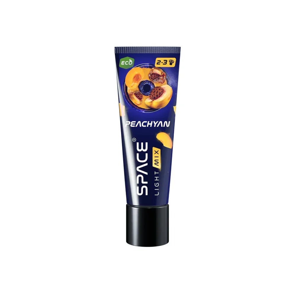 Space Smoke Peachyan Light Mix 30gr - tabaksvrije shisha pasta met smaak van perzik en abrikoos