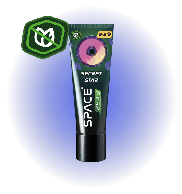Space Smoke Secret Star 30gr shisha pasta nicotinevrij in tube - exotisch fruitige waterpijp smaak