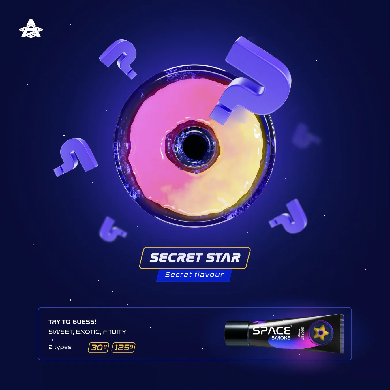 Space Smoke Secret Star Basic Line shisha smaak fruitig exotisch flavour waterpijp