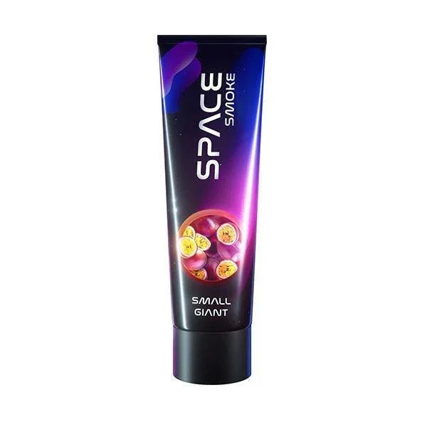 Space Smoke Small Giant Basic Line 125gr tube - tabaksvrije waterpijp pasta met passievrucht en muntsmaak
