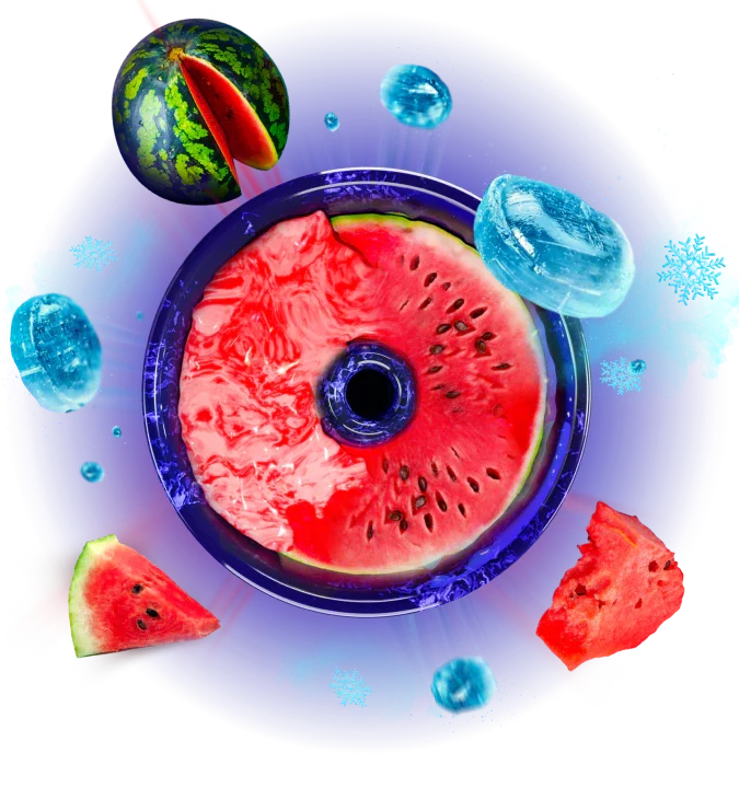 Space Smoke Watermelon Alien Basic Line - tabaksvrije waterpijp pasta watermeloen munt met tabakskop