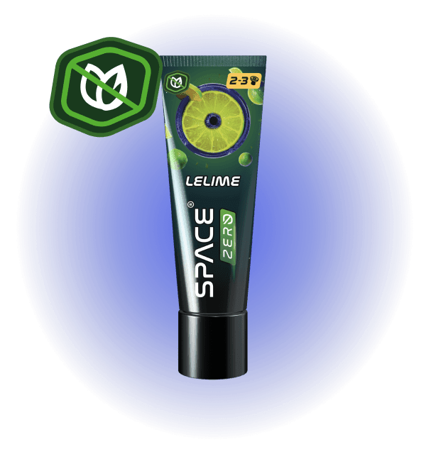 Space Smoke Zero Nico LeLime 30gr shisha-pasta tube - nicotinevrije waterpijp smaak limoen