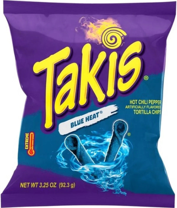 Takis Blue Heat 93 gram zakje - Mexicaanse tortillachips met chili en limoen smaak