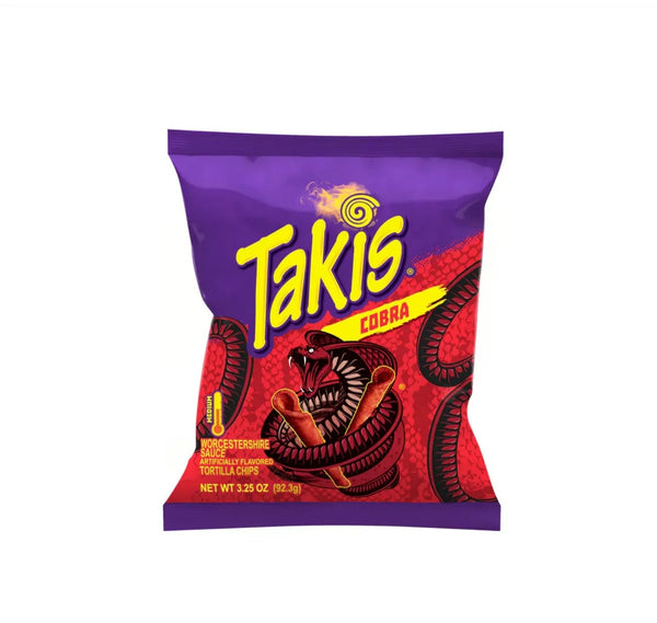 Takis Cobra USA 3-Pack - drie zakken van 90 gram extra pittige Amerikaanse chips voordeelverpakking
