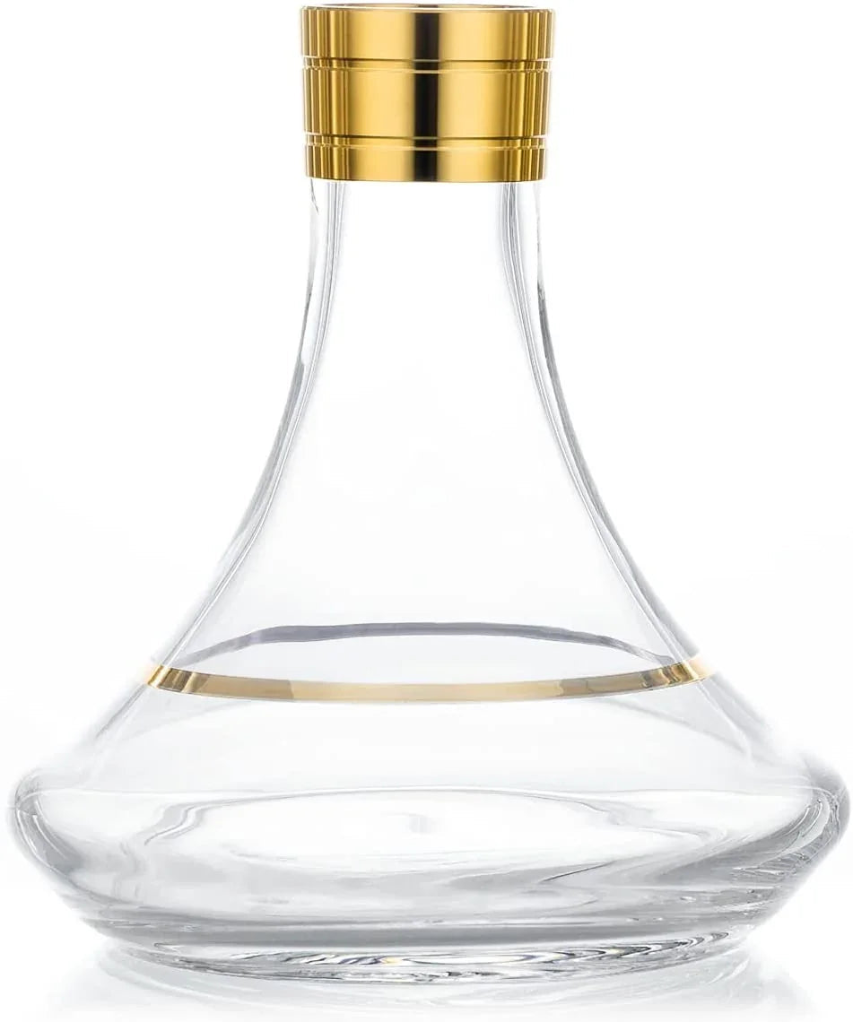 Transparante glazen waterpijp vaas van de Aladin MVP 360 Limited Edition Gold - inkepingen zichtbaar