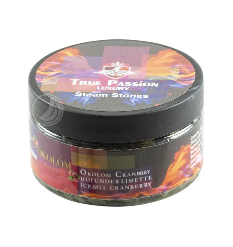 True Passion Okolom Cranberry 120gr Steam Stones - frisse shisha smaak zonder nicotine voor waterpijp