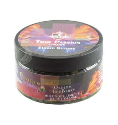 True Passion Okolom Jojoberry 120gr Steam Stones - tabaksvrije shisha dampsteentjes met fruitige bosbessensmaak