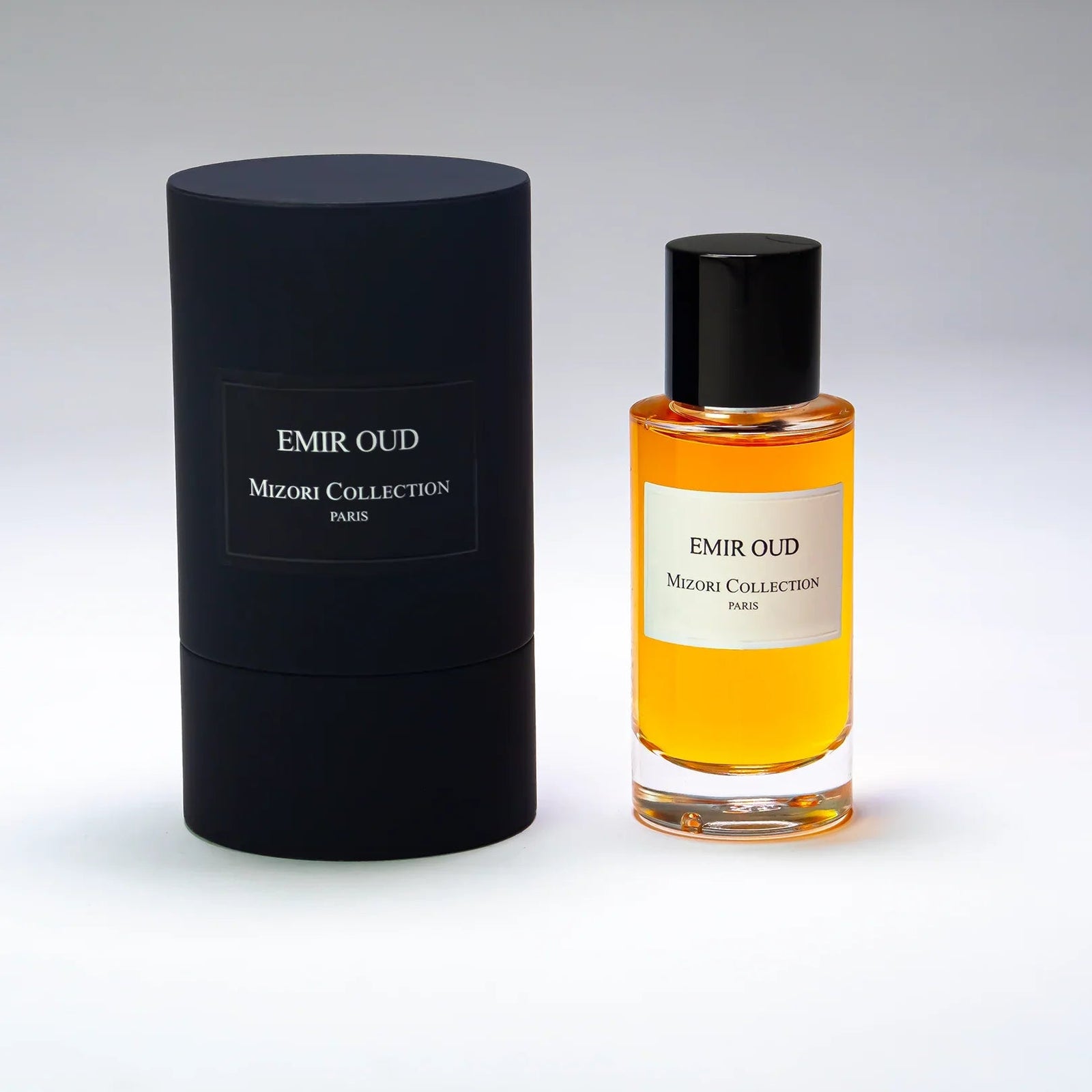 Verpakking van Mizori Collection Emir Oud 50 ml eau de parfum met oud en vanille