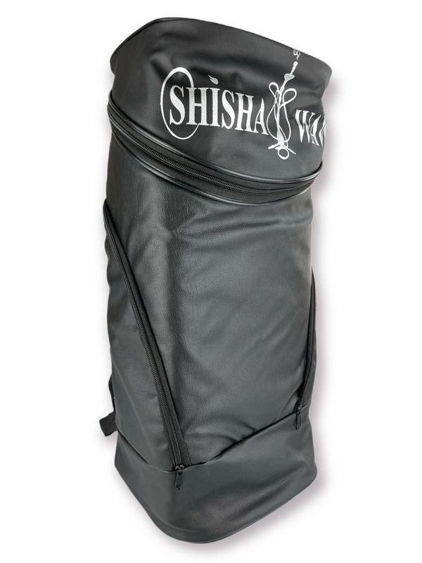 Wawa waterpijp transporttas zwart 45x25 cm - stevige shisha draagtas met rits en schouderband