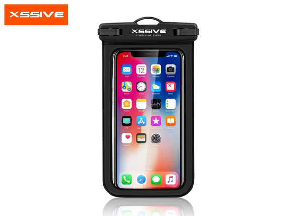 Xssive Universal Waterproof Phone Pouch - waterdichte universele smartphonehoes met transparant touchscreen venster en draagkoord