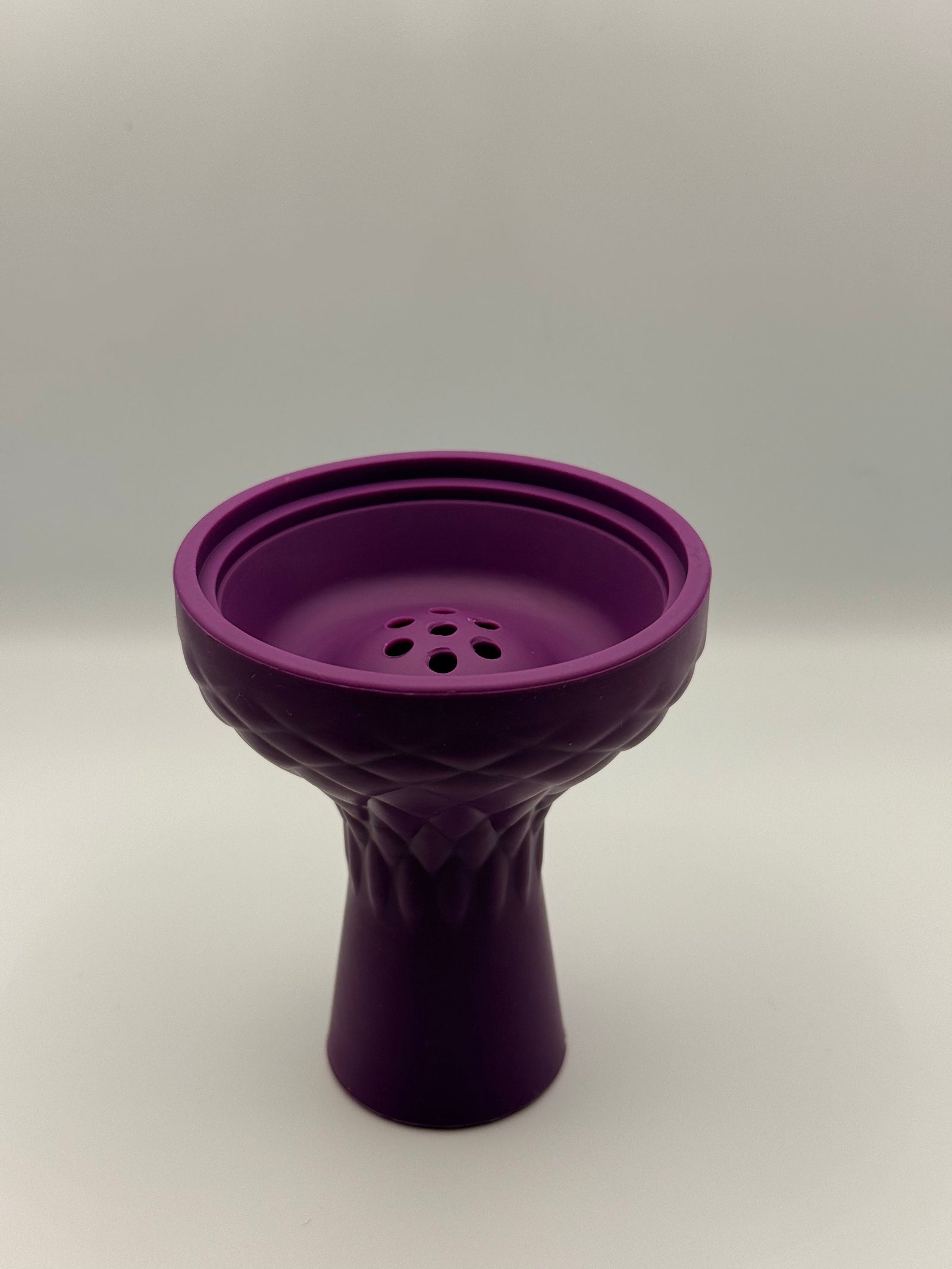 Zijkant siliconen waterpijp tabakskop met detailpatroon